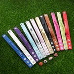 Personalized Soccer Volleyball Basketball Football Mom Leather Bracelet with Name and Bling Charm