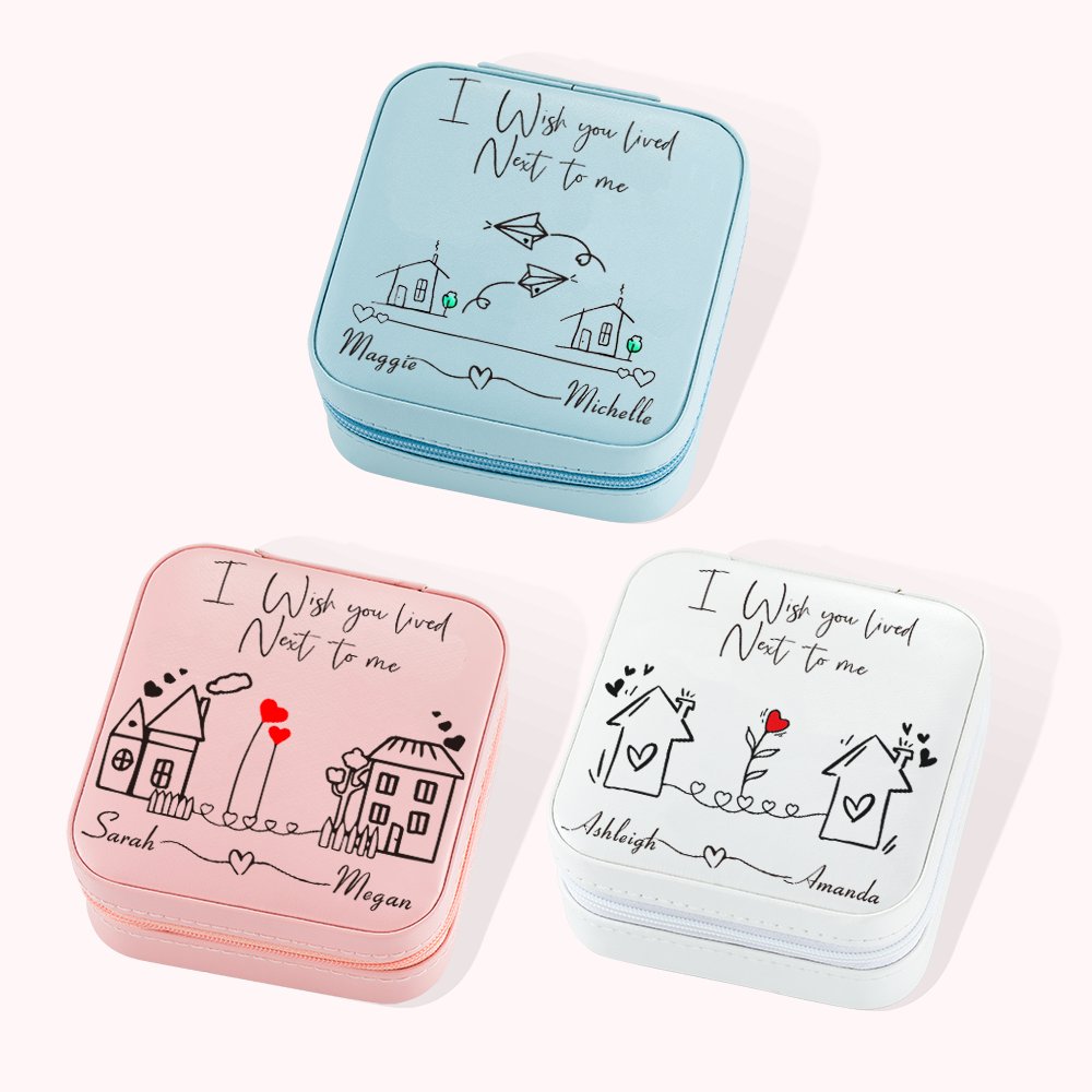 Boîte à bijoux personnalisée pour petite amie longue distance