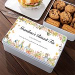 Personalized Food Grade Easter Peter Rabbit Biscuit Tin with Name and Text Gift for Family