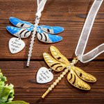 Ornamento commemorativo personalizzato con libellula per la perdita di una persona cara