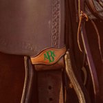 Personalized 2 Pcs Cowhide Leather Saddle Stirrup Hobbles with Glittering Monogram Name Birthday Horse Riding Gift for Horse Lovers