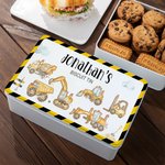 Personalized Engineering Vehicle Biscuit Tin Gift for Kids