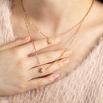 Personalized Initials and Butterfly Layered Necklace Gifts for Her