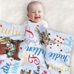 Personalisierte Alice im Wunderland weiche Fleecedecke mit Namen Geschenk für sie
