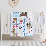 Personalisierte Alice im Wunderland weiche Fleecedecke mit Namen Geschenk für sie