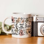 Tasse personnalisée Bohemia Positive Daily Affirmations Mental Health Mug