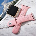 Boule de discothèque rétro personnalisée imprimée au laser pour Apple Samsung Bracelet de montre en silicone