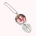 Personalized Angel Wings Memorial Photo Pendant