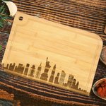 Planche à découper en bambou gravée avec texte Cadeau de pendaison de crémaillère pour la famille