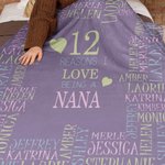 Manta personalizada de forro polar suave Las razones por las que me gusta estar con nombres Regalo para la familia