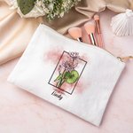 Personalisierte Geburt Blume Makeup Tasche Geschenk für Sie