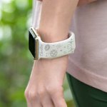 Boule de discothèque rétro personnalisée imprimée au laser pour Apple Samsung Bracelet de montre en silicone