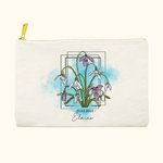 Personalized Birth Flower Makeup Bag Gift for Her