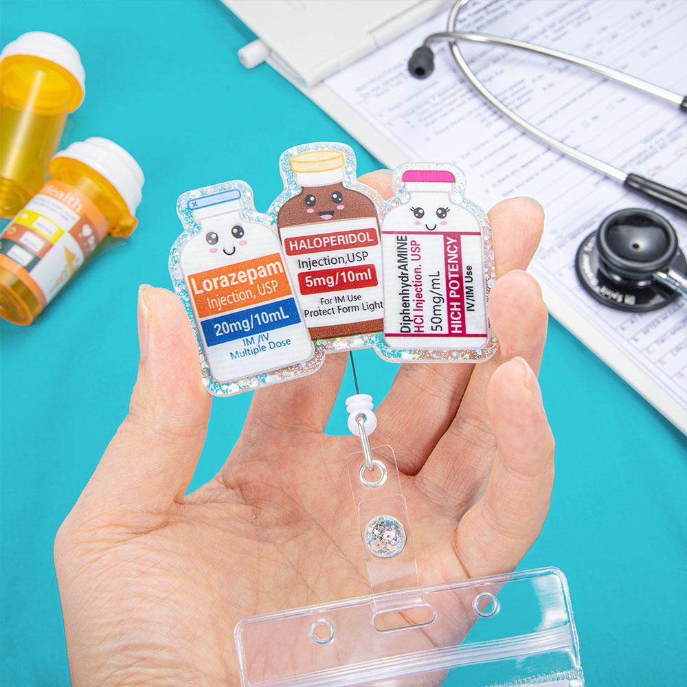 Personalized Fun Acrylic Sequin Badge Scroll with Drug Name Birthday ...