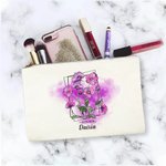 Personalisierte Geburt Blume Makeup Tasche Geschenk für Sie