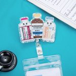 Gepersonaliseerde leuke acryl Sequin Badge Scroll met Drug naam verjaardag bedankt Gift Gift voor arts verpleegkundige