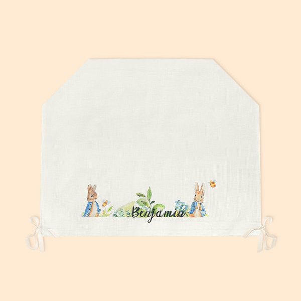 Personalized Easter Basket Liner Monogram Rabbit Peter and Flopsy