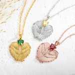 Personalisierte Engelsflügel mit Geburtsstein Halskette für Frauen Mädchen Gedenkschmuck Geschenke