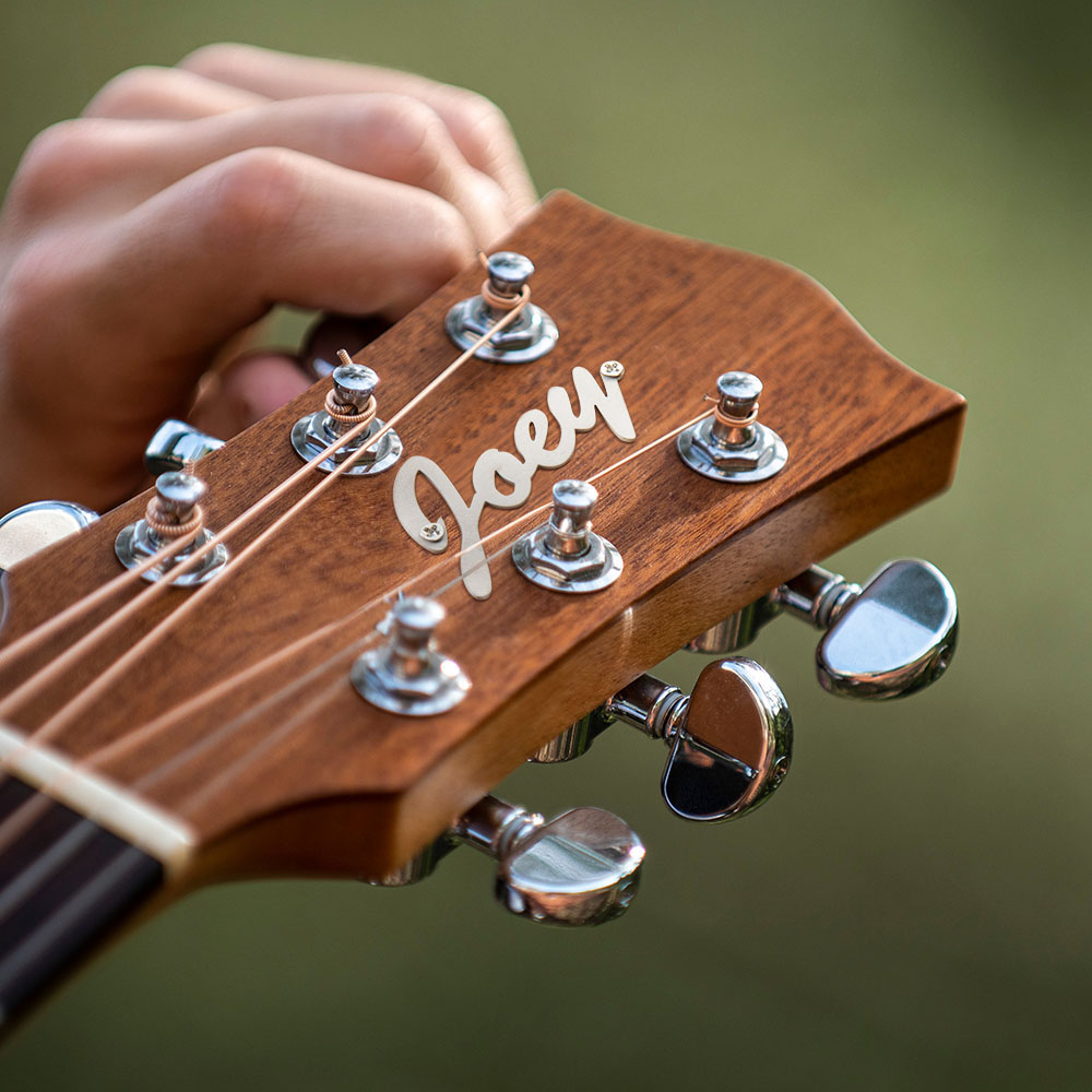 Personalized Metal Guitar Headstock Badge Stainless Steel Lettering