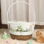 Personalized Easter Basket Liner Monogram Rabbit Peter and Flopsy