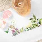 Personalized Easter Basket Liner Monogram Rabbit Peter and Flopsy