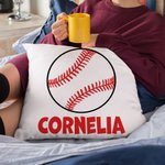 Personalizzato Sports Ball Football Baseball Throw Pillow Cushion Cover (Cuscino)