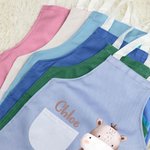 Personalisierte Tier Fantasy Einhorn Engineering Fahrzeuge Kind Küche Backen Schürze Kind Geschenk