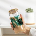 Verre à boire personnalisé avec mégaphone et pompons Cadeau pour pom-pom girl.