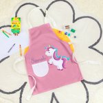 Personalisierte Tier Fantasy Einhorn Engineering Fahrzeuge Kind Küche Backen Schürze Kind Geschenk