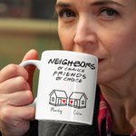 Tazza da caffè in ceramica personalizzata Best Neighbors Ever, regalo per il vicino di casa