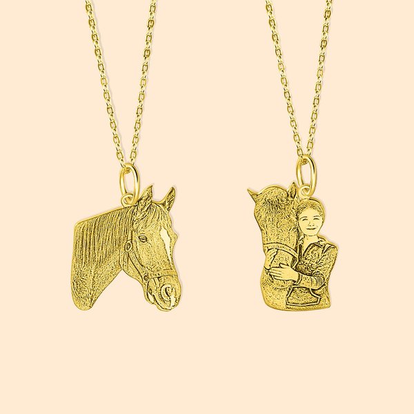 Horse Portrait Necklace for Horse Lovers