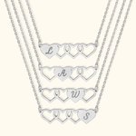 Collier Personnalisé avec Initiale Ensemble de 2 Colliers d'Amitié Cadeau d'Anniversaire pour les Meilleures Amies et les Soeurs