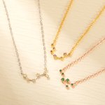 Collar Zodiac Birthstone personalizado para regalo de mujer