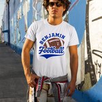 T-Shirt Personnalisé avec Nom et Numéro Motif Balle ou Ballon à Paillettes Cadeau pour Équipe Amateur de Sport