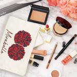 Gepersonaliseerd glitter cheerleading Pom Poms make-up cosmetisch tasje