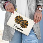 Gepersonaliseerd glitter cheerleading Pom Poms make-up cosmetisch tasje