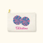 Gepersonaliseerd glitter cheerleading Pom Poms make-up cosmetisch tasje