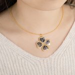 Collana personalizzata con cuore d'amore e 4 foto con iniziale incisa Festa della mamma e compleanno per le donne