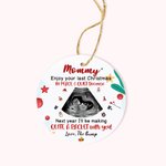 Ornement Pendent Personnalisé avec Photo Décoration Thème Enjoy Your Last Christmas In Peace And Quiet Cadeau Noël pour Future Maman