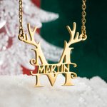 Collana di alci personalizzata con nome Regali di Natale per lei