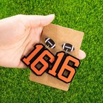 Orecchini personalizzati con numero del giocatore per la mamma del calcio Mamma del baseball Mamma del softball