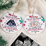 Ornement Pendent Personnalisé avec Photo Décoration Thème Enjoy Your Last Christmas In Peace And Quiet Cadeau Noël pour Future Maman
