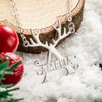 Collana di alci personalizzata con nome Regali di Natale per lei