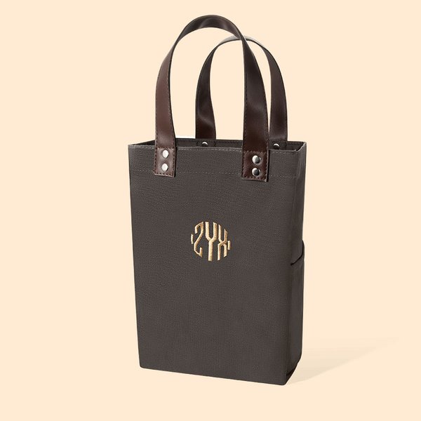 Personalised 2 Bottle Wine Tote Bag with Handle for Wedding Birthday Dinner Party Festival Favors
