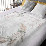 Fiori personalizzati Tracciamento mensile della crescita Coperta morbida e floreale Regalo per la festa del bebè per il neonato