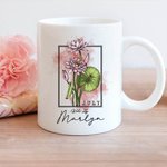 Tazza in ceramica da 11 oz con nome e cognome, regalo di compleanno e festa della mamma per donna.