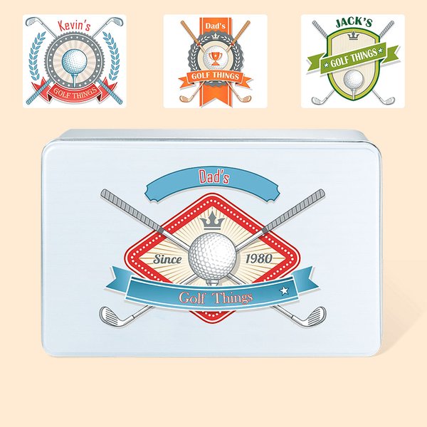 Scatola di latta per golf personalizzata Scatola di latta per dolci in metallo