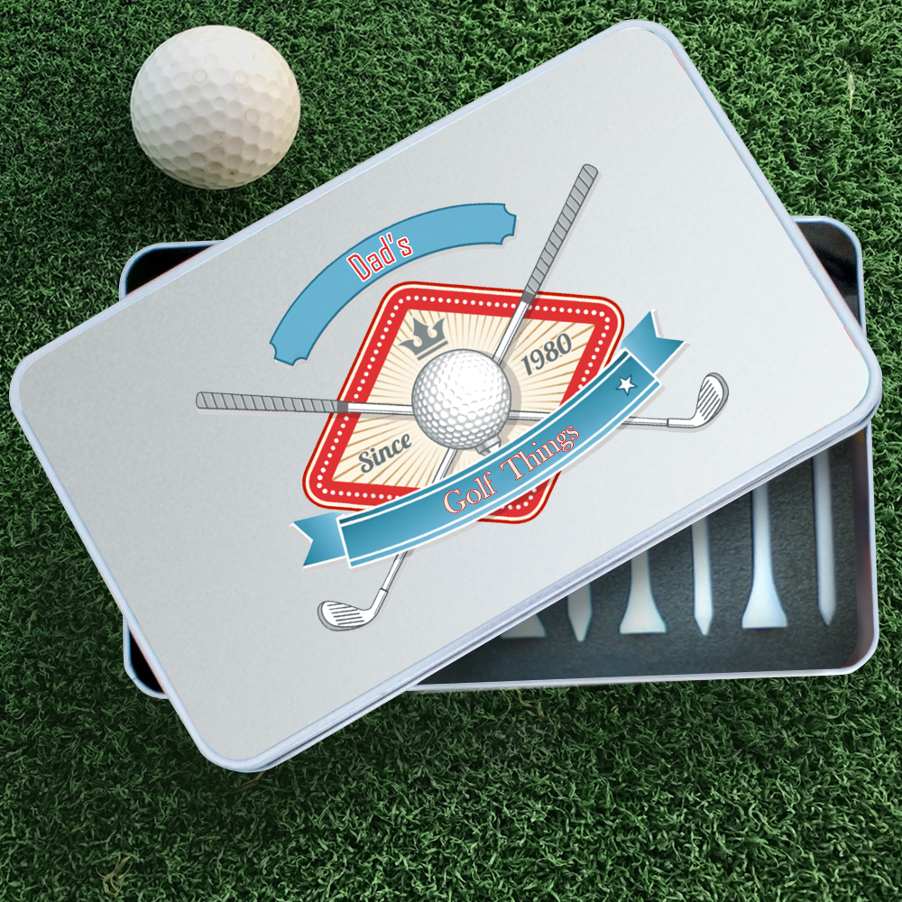 Personalized Golf Tin Metal Treat Storage Tin, golf bag organizer, golf