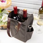 Personalized 2 Bottle Wine Tote Bag  with Handle for Wedding Birthday Dinner Party Festival Favors