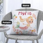 Personalisierte Fantasy Einhorn Reversible Magie Pailletten Flip werfen Kissenbezug mit Namen Kind Geschenk